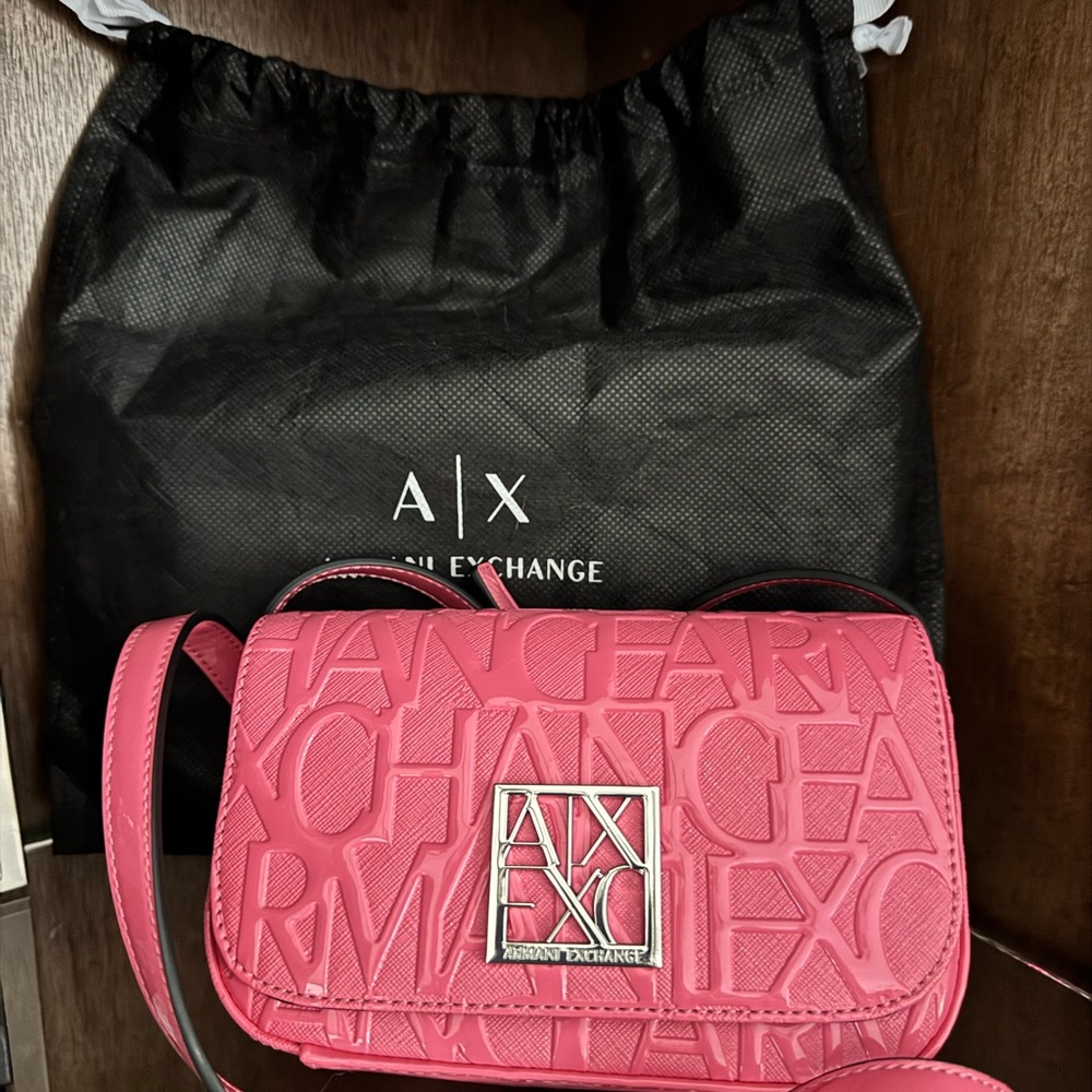 Armani Exchange Bold Pink Crossbody Bag